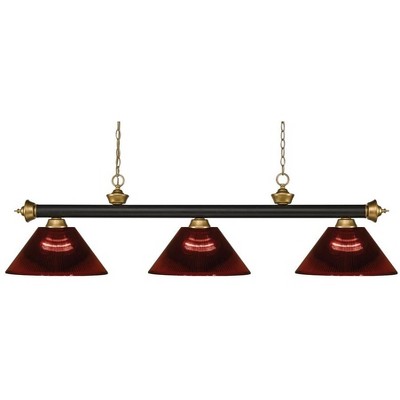 Z-Lite Riviera 3 - Light Island Pendant Light in  Bronze/Satin Gold