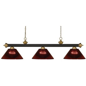 Z-Lite Riviera 3 - Light Island Pendant Light in  Bronze/Satin Gold - 1 of 1