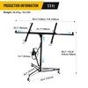 11 Ft Drywall Lift, 150LBS Capacity Rolling Drywall Rolling Lifter, Heavy Duty Sheetrock Hoist with Telescopic Arm for Home & Commercial Use - 2 of 4