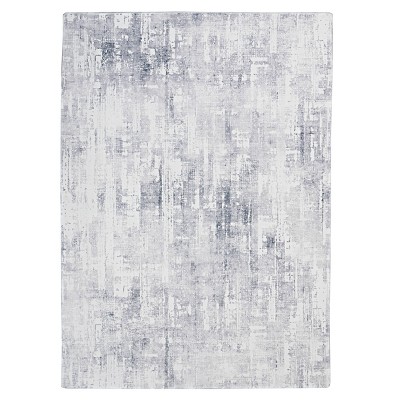 Horgan Faux Rabbit Rug Ivory/Gray - Linon