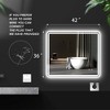 Large Rectangular Frameless Anti-Fog Dimmable Wall Mounted Lighted Bathroom Vanity Mirror in Silver(42"x36") - 2 of 4