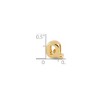 Black Bow Jewelry Letter Q Bead Charm in 14k Yellow Gold Plated Sterling Silver - 3 of 4