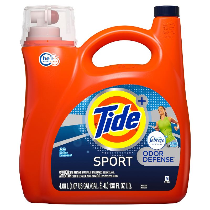 Tide Plus Febreze High Efficiency Liquid Laundry Detergent - Sport Active Fresh, 4 of 5