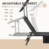 NicBex Folding Chaise Lounge Chair with Canopy Shade Set of 2, Reclining Back, Steel Frame, Side Pocket for Beach, Yard, Patio - 3 of 4