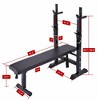 Naysaye Exercise Trainers Adjustable Folding Multifunctional Workout Station with Squat Rack for Home Gym Use, Black, 46.6"*22"*41.7" - 3 of 4