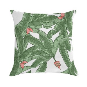 Banana Leaves Pillow Covers 18x18 Decorative Throw Pillows Soft Square Cushion Covers for Couch Sofa Bedroom - 1 of 1