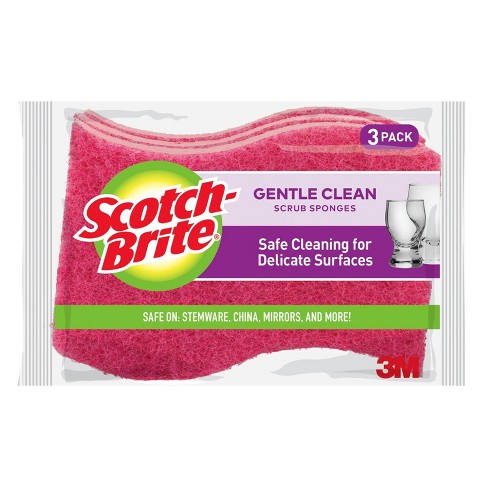 Scotch Brite Scrub Sponges, Non Scratch, 3 Pack 3 Ea, Cleaning Tools