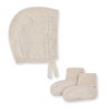 Hope & Henry Baby 5 Piece Organic Sweater Cable Cardigan, Legging, Hat, & Bootie Boxed Gift Set, Infant - 4 of 4