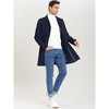 Lars Amadeus Men's Lightweight Solid Color Single Breasted Overcoat - 3 of 4