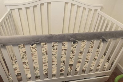 Tl Care Heavenly Soft Narrow Reversible Crib Cover For Long Rail Gray white Target