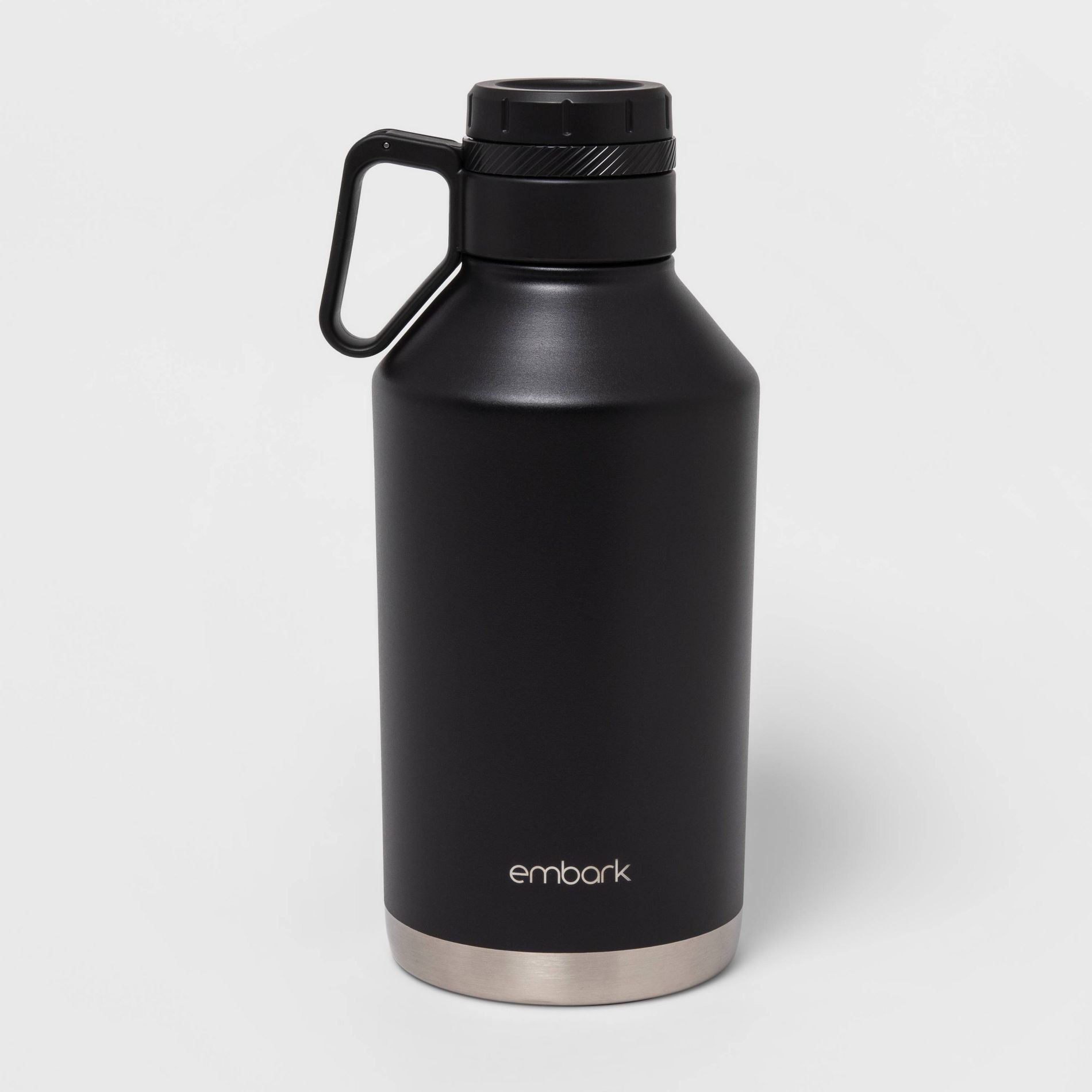 64oz Stainless Steel Growler Black - Embark™: Vacuum-Insulated Canteen