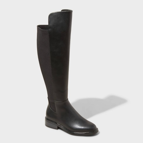 Long tall black boots best sale