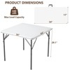 SKONYON 5-Piece Folding Card Table and Chairs Set, Portable Indoor/Outdoor Seating, White - 4 of 4
