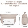 Narwey Puffy Makeup Bag for Purse Travel , Puffer Cosmetic Bag Makeup Zipper Pouch, Cute Make Up Organizer Bags, - 4 of 4