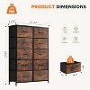 JIONJOY 10-Drawer Vertical Dresser - 31.4" Wide Rustic Fabric Storage Chest for Bedroom/Nursery, Steel Frame - 2 of 4