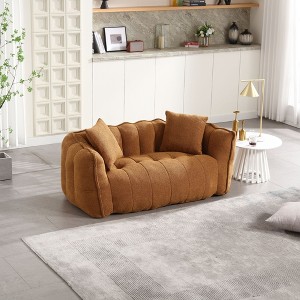 NicBex Chenille High Back Bean Bag Chair,Lazy Loveseat Sofa with 2 Pillows and High Resilience Foam for Living Room,Bedroom,Apartment - 1 of 4