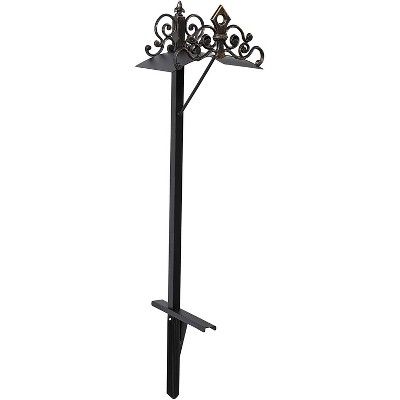 Liberty Garden 648-KD Outdoor Freestanding Decorative Cast Iron Steel Lawn Backyard Hose Holder Stand for 125 Feet of 5/8 Inch Thick Hose, Black