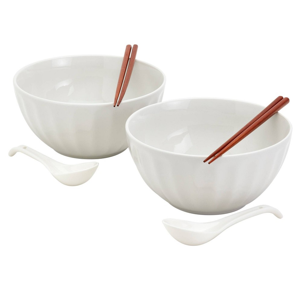 Infuse 6pc Ramen Bowl Set White