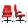 QingMoon 6 Point Vibrating Massage Office Chair with Heat, Velvet High with Reclining Backrest, Padded Armrests and Remote - 3 of 4