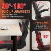 FDW PC Gaming Chair Office Chair Desk Chair with Lumbar Support Flip Up Arms Headrest - 3 of 4