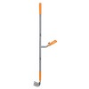 ErgieShovel 54 Inch Ergonomic Steel Garden Cultivator with D Grip Handle, 4 Tine Head Lawn Tool for Yard Work, Soil Aeration, and Weeding, Orange - 4 of 4