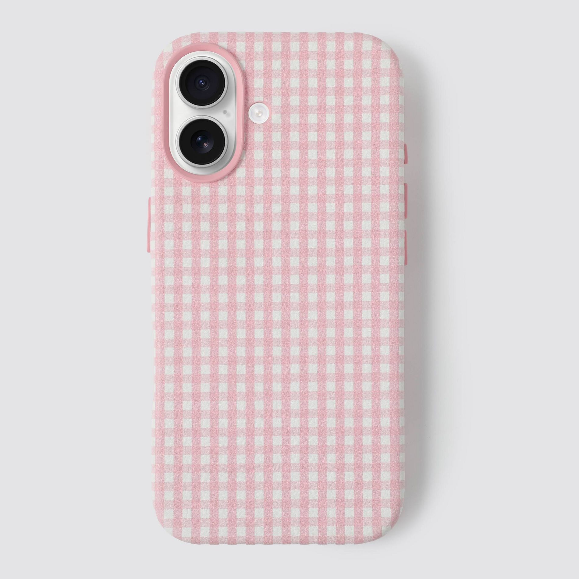 Hello Lux iPhone 17 Phone Case - Pink Gingham
