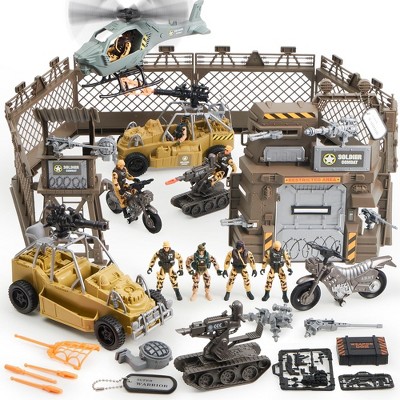 JOYIN Military Base Toys Set Including Military Base Army Men Action Figures