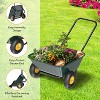 VINGLI 2 Wheel Wheelbarrow, Plastic and Steel Wheel Barrel, 300lbs Capacity Garden Cart for Lawn, Gardening, Construction - 3 of 4