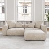 WJShome Modular Sectional Sofa Couch,Corduroy 102" LoveSofa,L Shape Sofa,Convertible Couches with 4 Pillows,Cushion Covers Removable - 4 of 4