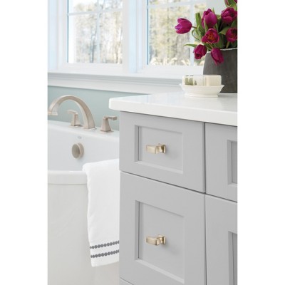 Brushed Nickel T-Handle Cabinet Knob with Mounting Hardware