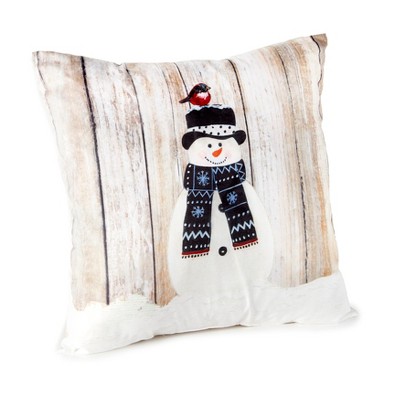 Lakeside Snowplace Like Home Decorative Throw Pillow - Home Christmas Accent