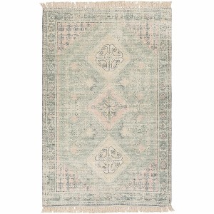 Hauteloom Foraker Sage Green Cotton Rug - 1 of 4