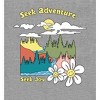 Positive Vibes Cloudy Forest Landscape Seek Adventure Seek Joy Crew Neck Long Sleeve Heather Gray Adult Tee - 2 of 2