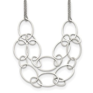 Chisel Stainless Steel Polished Oval Link 2-Strand 19" with 1.5" Extension Necklace - 1 of 4