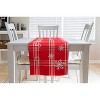 Kovot Set of (1) 72" Table Runner + (8) Placemats | Christmas Holiday Table Decor | Red & White with Foil Accents Snowflake - 4 of 4