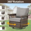 Belord 5 Pieces Patio Furniture Set, All Weather Brown Wicker Outdoor Conversation Set with Swivel Patio Chairs Set of 2, Small Balcony Furniture Set - 2 of 4