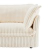 NicBex Couches for Living Room U-Shaped 3 Seat Sectional Comfy Sofa Modern Corduroy Upholstered Slipcovered Sofa Couch with Ottomans, Cream - 2 of 4