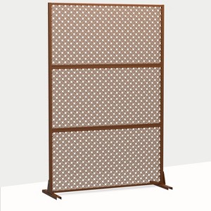 Dovelina Metal Outdoor Privacy Screen Freestanding Patio Decorative Screens - 1 of 4