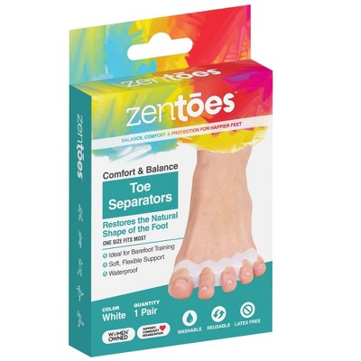 ZenToes Silicone Toe Separators for Correct Toe Alignment - 1 Pair