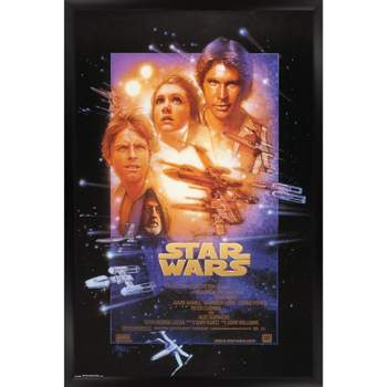 Trends International 24X36 Star Wars: Episode 4 Framed Wall Poster Prints
