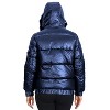 Spire By Galaxy Women's Full Zip Heavyweight Bubble Jacket With Detachable Faux Fur Hood - 3 of 4
