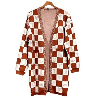 Women's Wo's Checkered Past Cardigan - 2FlyCo