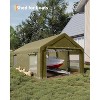 13x25FT Heavy Duty Carport with Removable Walls & Roll-Up Door, All-Weather Shelter for RV, Truck, Boat Storage - 3 of 4