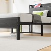 NicBex Bed Frame with Charging Station,Upholstered Bed Frame with Storage Headboard,Strong Metal Slats,No Box Spring Needed,Easy Assembly,Brown/Black - 3 of 4