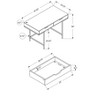 Vynxaria 48" Grey Laminate Black Metal Computer Desk Modern Home Office Workstation with Storage Drawers - 3 of 4