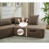 NicBex Minimalist Cloud Sectional Sofa,Boucle Teddy Couch with 4 Pillows for Living Room,Apartment,Office,No Assembly Require,Brown - 4 of 4