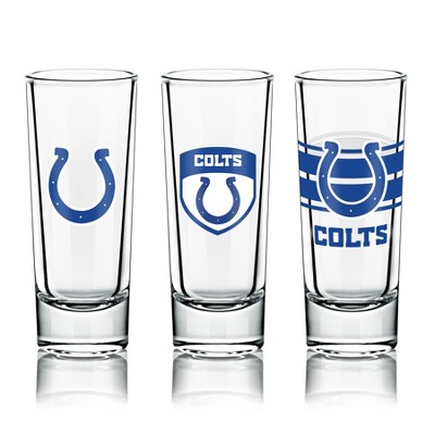 NFL Shot Glass, 6-Pack Set, with Multiple Designs - Indianapolis Colts