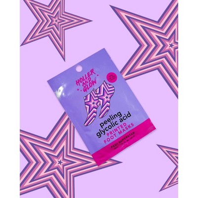 Holler and Glow Pedi Superstar Peeling Glycolic Acid Foot Mask - 1.35 fl oz_2