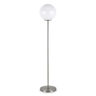 Hudson and Canal Globe and Stem Floor Lamp with Plastic Shade