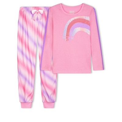 Sleep On It Girls Magical Brushed Jersey 2-Piece Pajama Sleep Set